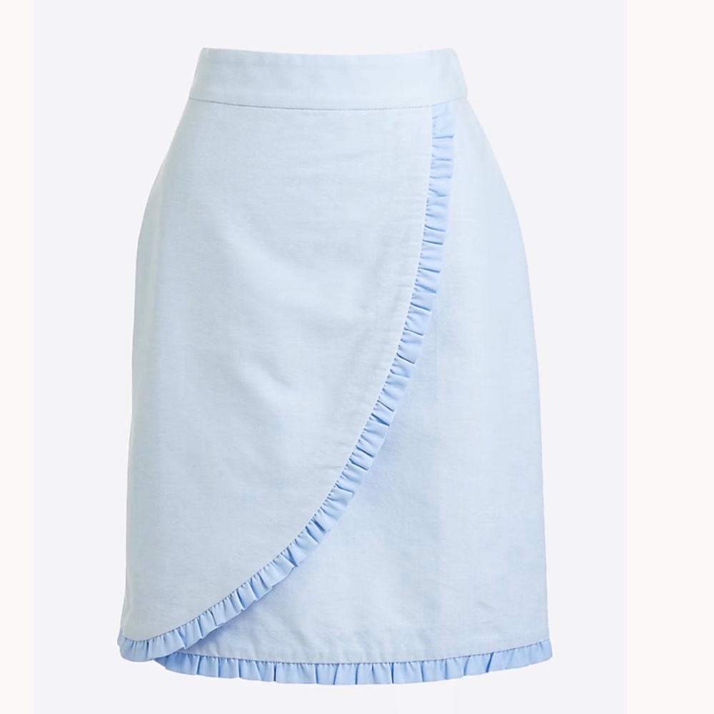 J.Crew | Blue Oxford Pencil Skirt‎ | Size 00
